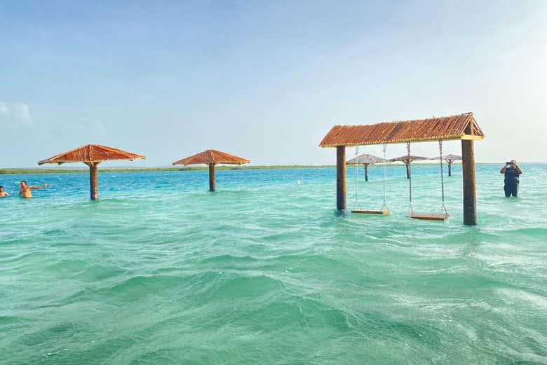 Make the most of the swings at Grand Grossier Beach