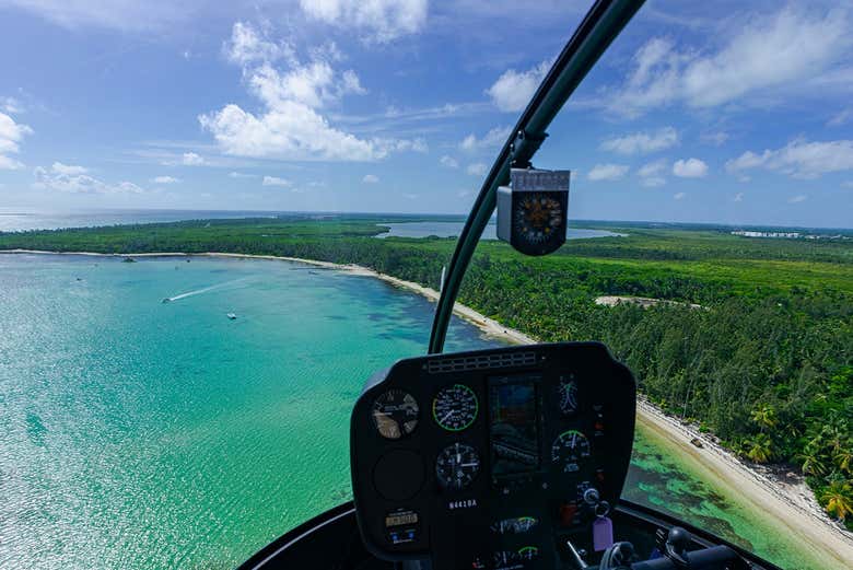 Vistas do helicóptero 