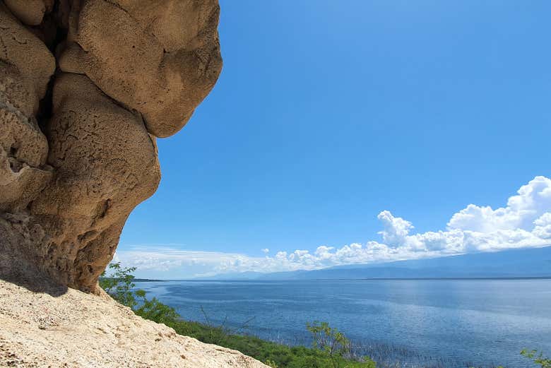 Panorámica del lago Enriquillo