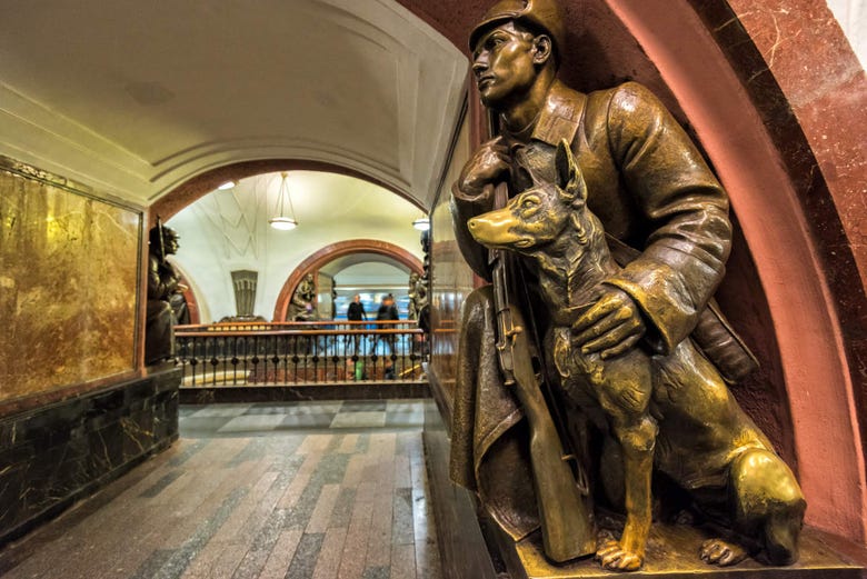 Statue in the Moscow Metro