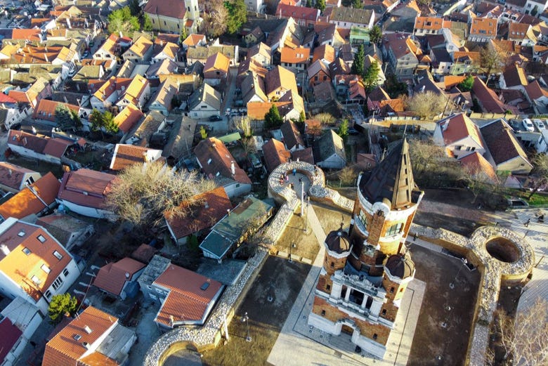 Aerial view of Zemun