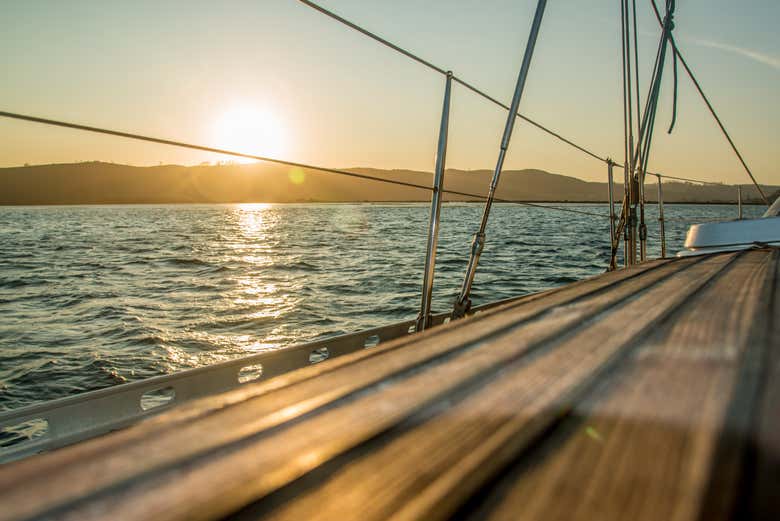 Atardecer desde el barco