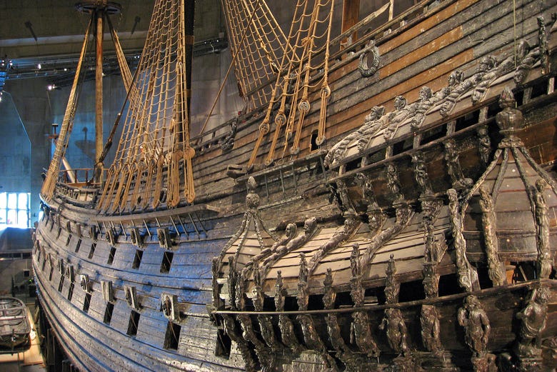 The Vasa is the best preserved ship from the 17th century