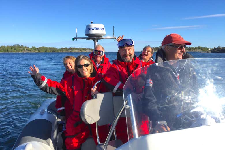 During the Stockholm boat tour