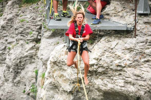 Bungee Jumping in Glacier Canyon