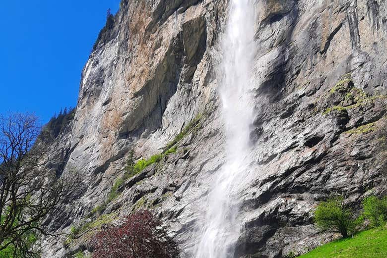 Detalle de la cascada de Staubbachfall