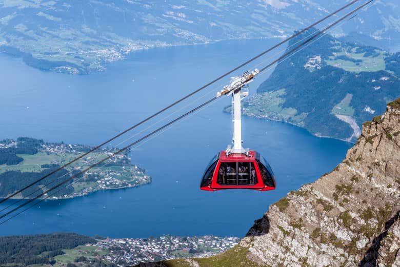 Feel like you're flying on the Dragon Ride cable car