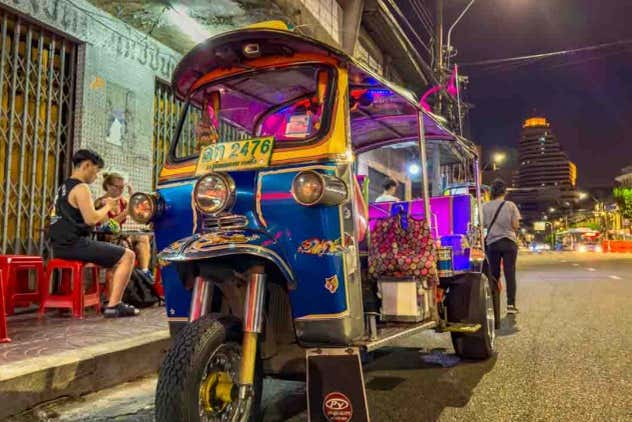 Tuk tuk em Bangkok durante a atividade