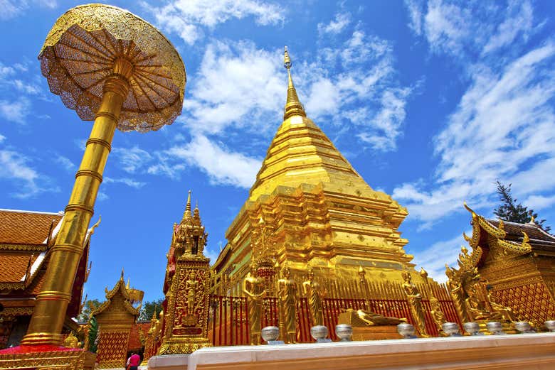 Entering the majestic Doi Suthep Temple