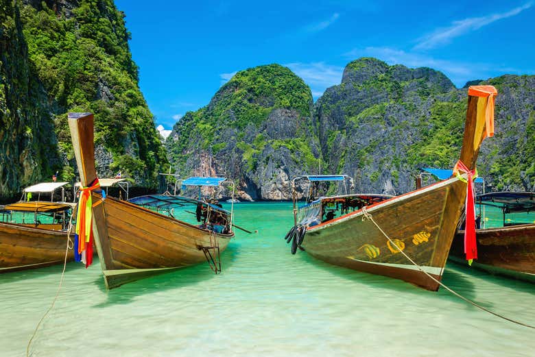 Typical boats in Phang Nga Bay