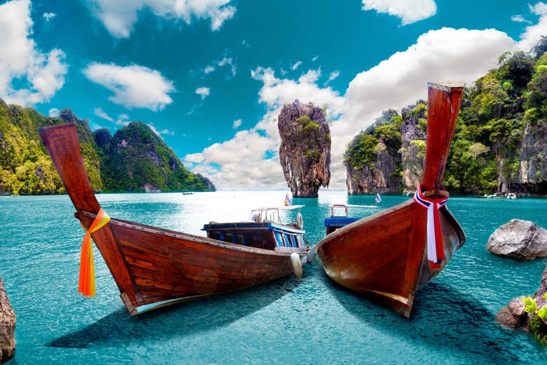 Traditional thai boats