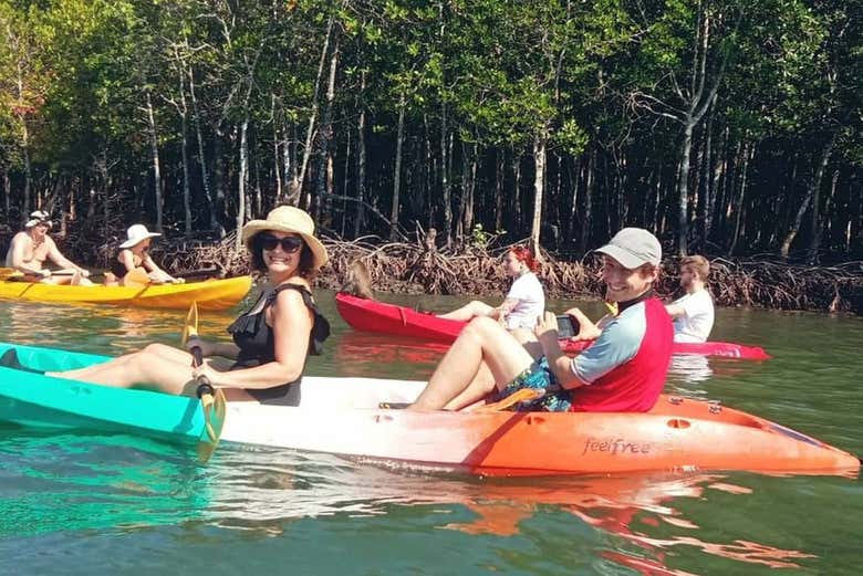 Enjoying kayaking