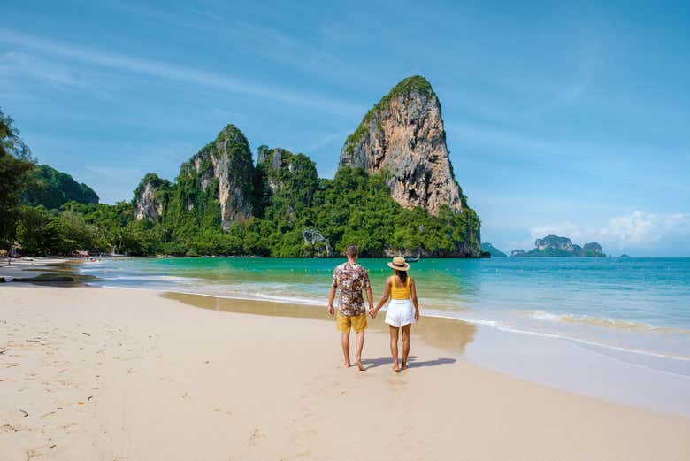 Railay beach, en la provincia de Krabi