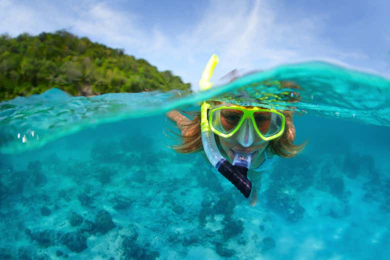 Snorkelling around the Thai islands