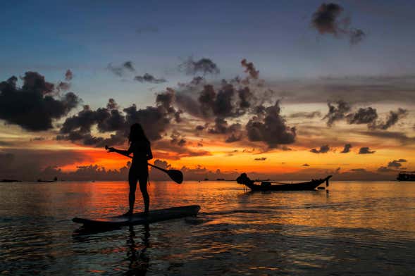 Sunset Paddle Boarding