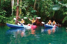 Tour de caiaque pela lagoa de cristal de Krabi