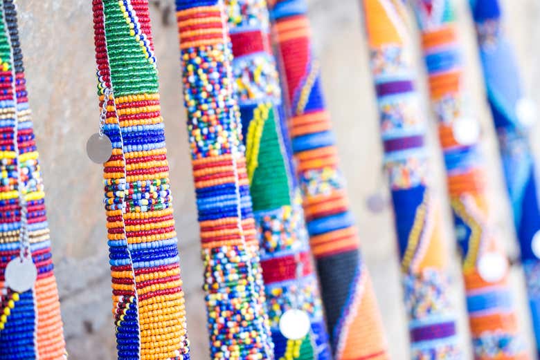 Bijuterias do mercado Maasai