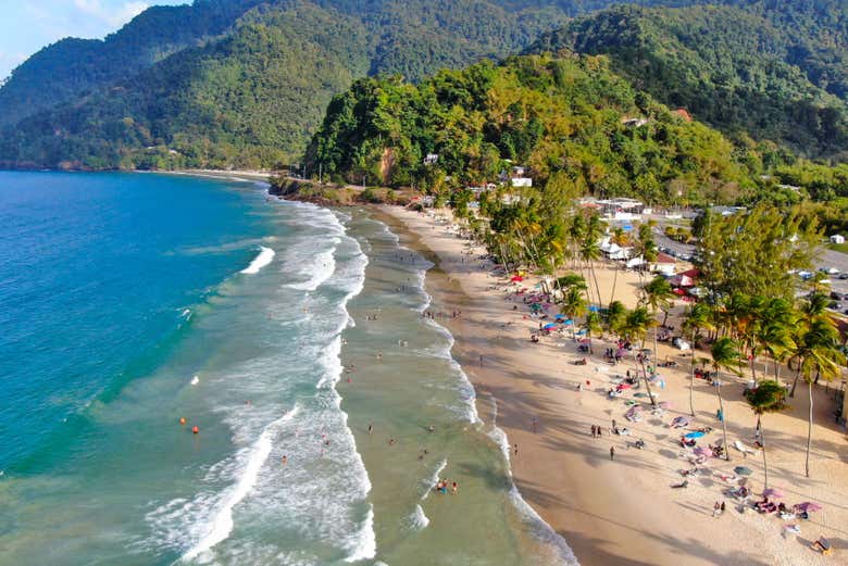 Aerial view of Maracas Beach