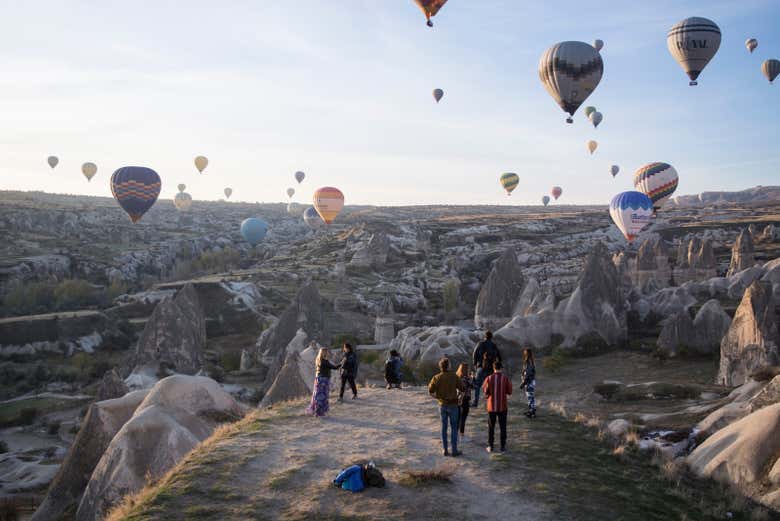 Marvel at the hot-air balloons flying over Cappadocia