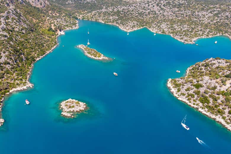 Aerial views of Gokkaya Bay