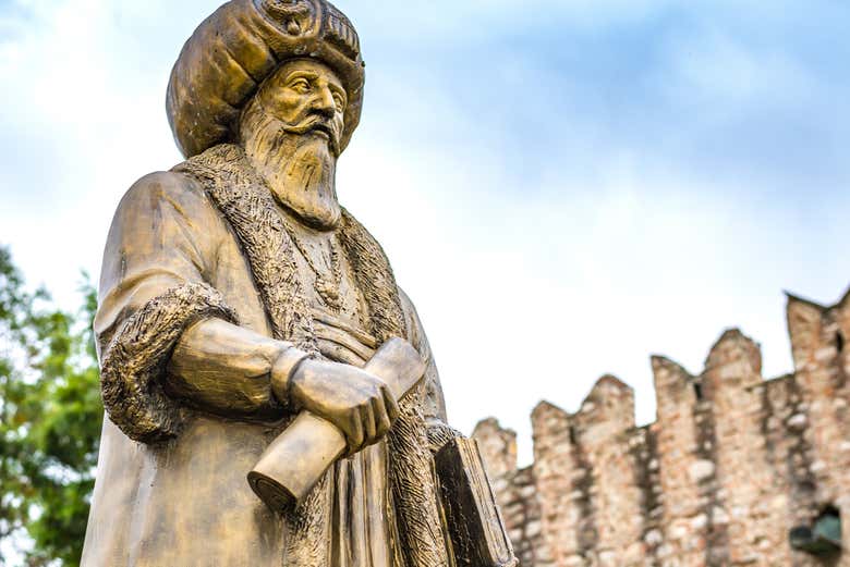 Sculptures in the historic center of Kusadasi