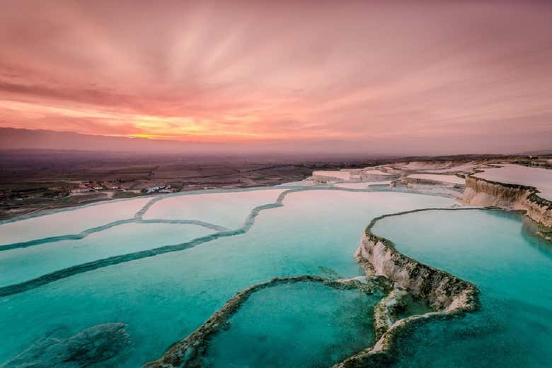 Disfrutando de las vistas de Pamukkale