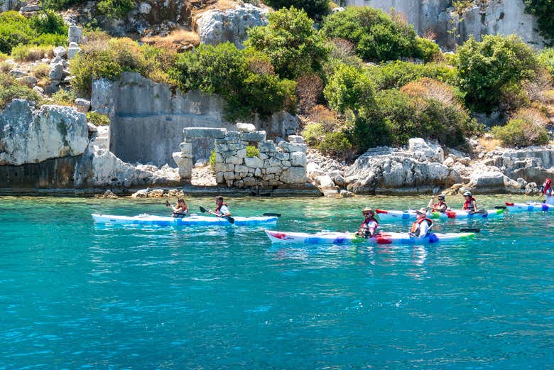 Enjoying the kayak tour