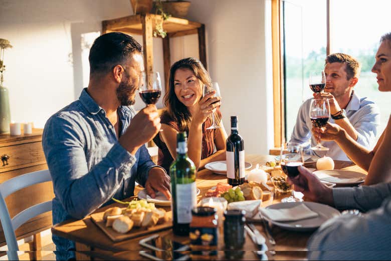 Disfrutando de los vinos uruguayos