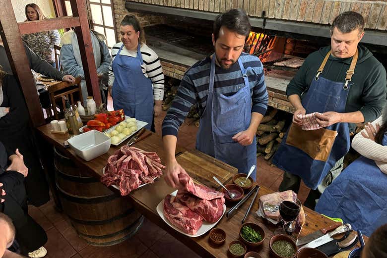 Preparando los cortes de carne