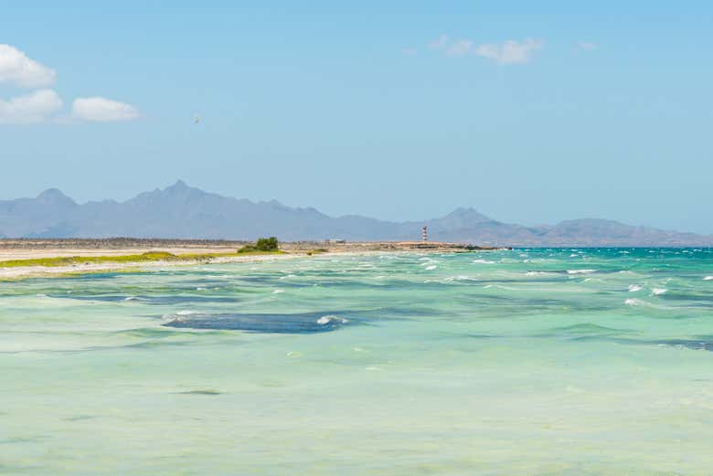 Águas cristalinas da ilha de Cubagua