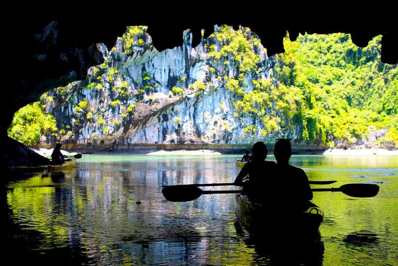 Exploring the Dark Cave in Lan Ha