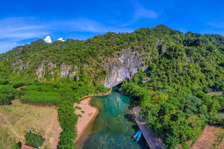 Vista aérea del Parque Nacional Phong Nha-Ke Bang