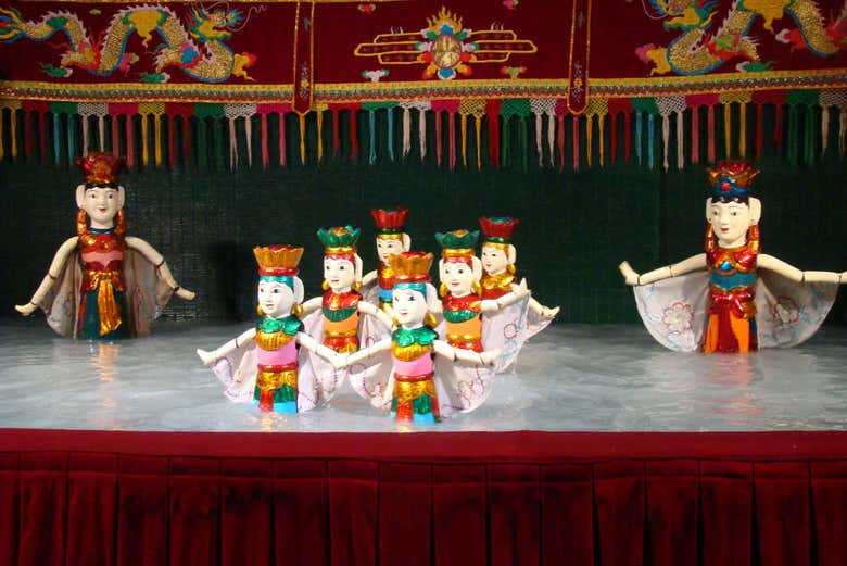 Traditional water puppet show