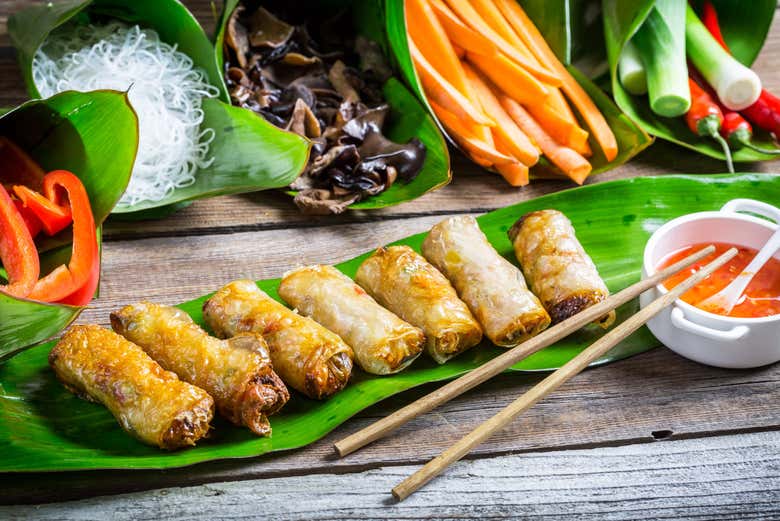 Learn how to make Vietnamese egg rolls